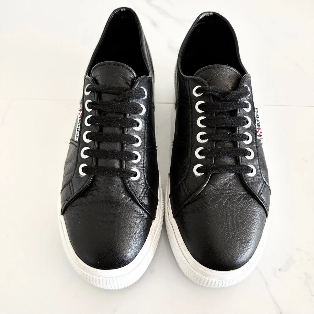 Superga Nappa Leather Platform Sneaker W9 /EU 40 style S00C790 minimalist